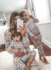 Christmas Pajamas Family Matching New Year Father Mother Kids Baby Look Clothes Set