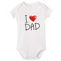 I Love Dad English Letter Jumpsuit Baby Romper