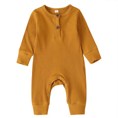 New Baby Jumpsuit Sunken Stripe Trousers Romper Western Style