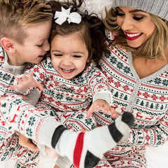 Christmas Pajamas Family Matching New Year Father Mother Kids Baby Look Clothes Set