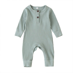 New Baby Jumpsuit Sunken Stripe Trousers Romper Western Style