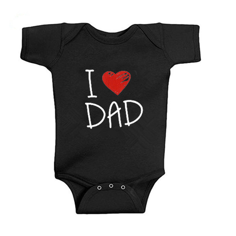 I Love Dad English Letter Jumpsuit Baby Romper