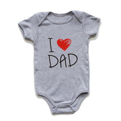 I Love Dad English Letter Jumpsuit Baby Romper