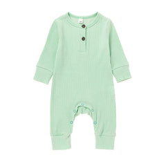 New Baby Jumpsuit Sunken Stripe Trousers Romper Western Style