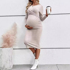 Long Sleeve Pregnant Women Dress