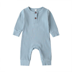 New Baby Jumpsuit Sunken Stripe Trousers Romper Western Style