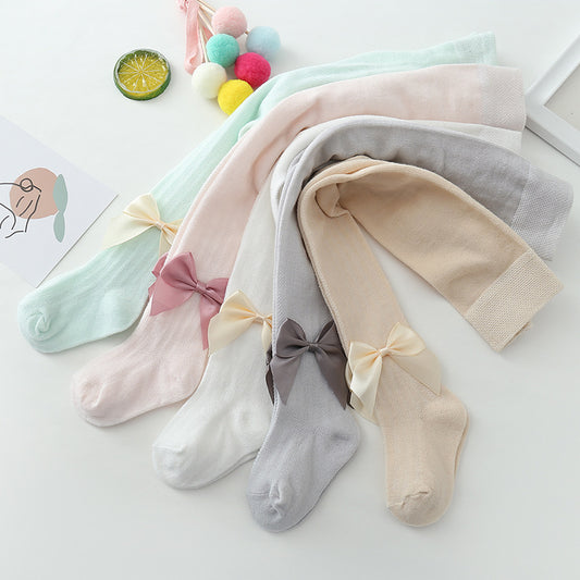 Children's baby pantyhose mesh big bow