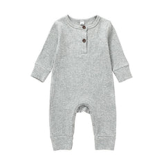 New Baby Jumpsuit Sunken Stripe Trousers Romper Western Style