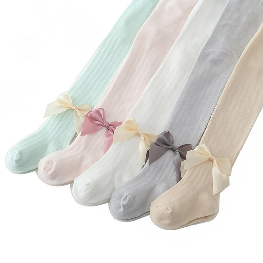 Children's baby pantyhose mesh big bow